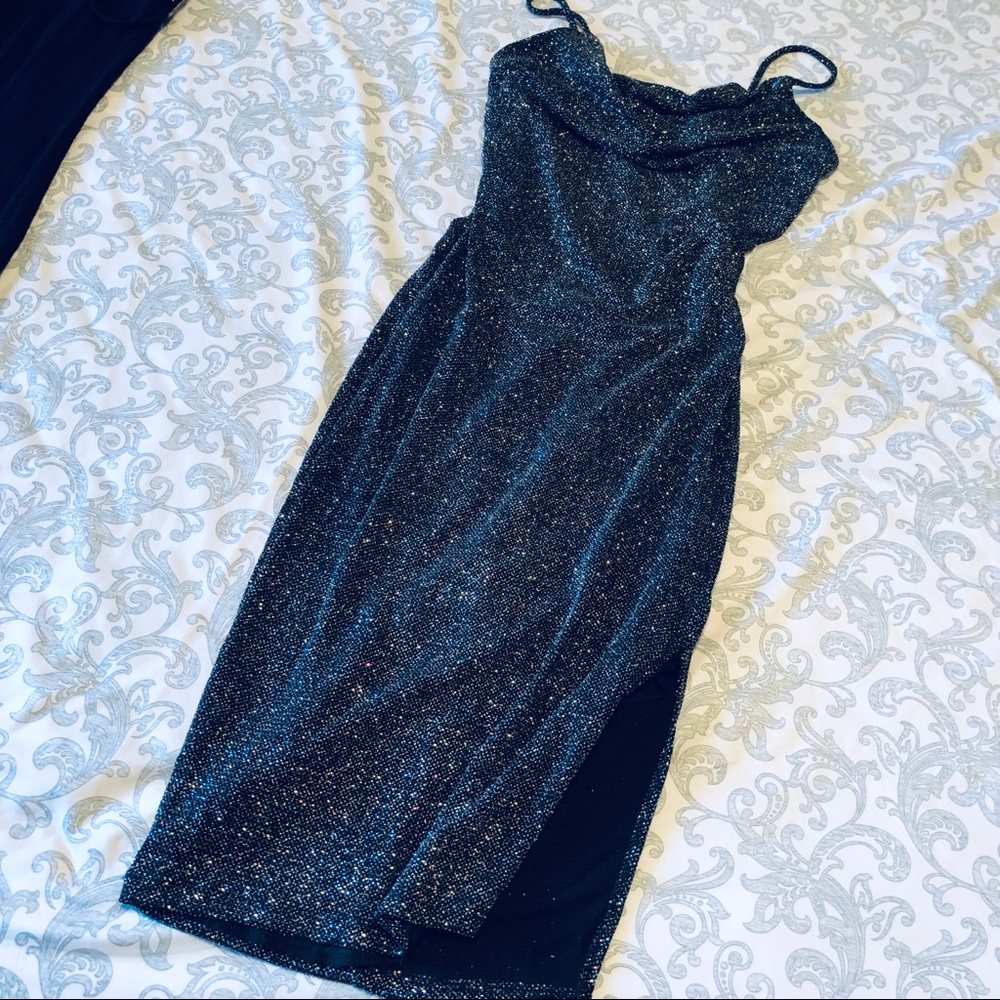 Grey and Black sparkly dress